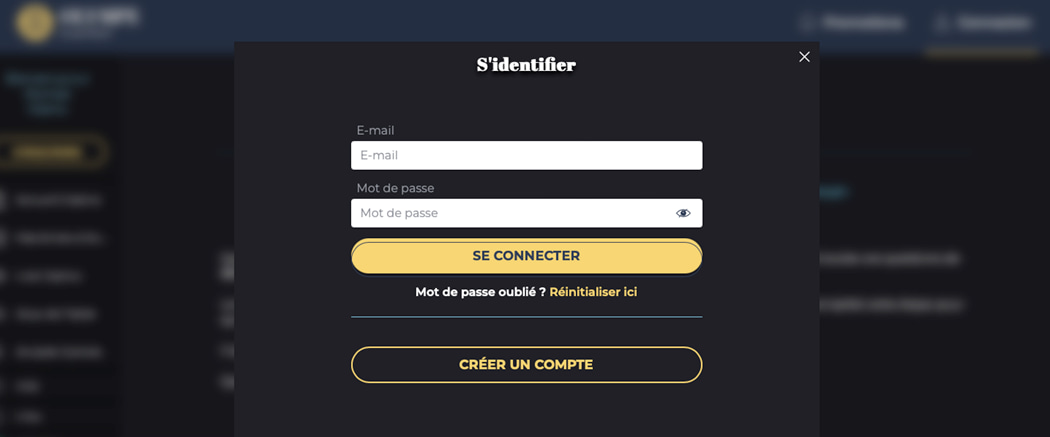 Création de compte